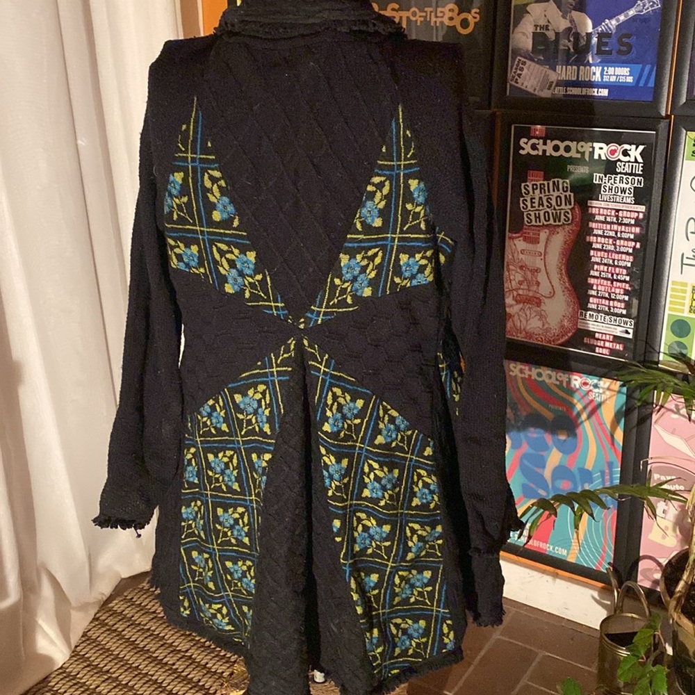 Sleeping on Snow Black Textured Cardigan from Anthropologie